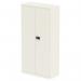 Qube by Bisley Stationery 1850mm 2-Door Cupboard Chalk White With Shelves BS0029