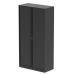 Qube by Bisley 2000mm Side Tambour Cupboard Black No Shelves BS0036