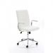 Impulse 1600mm Straight Office Desk White Top Silver Cantilever Leg with 2 Drawer Mobile Pedestal and Ezra White BUND1365