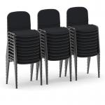 ISO Stacking Chair Black Fabric Black Frame (Bundle of 30) BUND1457