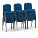 ISO Stacking Chair Blue Fabric Black Frame (Bundle of 30) BUND1458