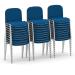 ISO Stacking Chair Blue Fabric Chrome Frame (Bundle of 30) BUND1462