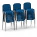 ISO Stacking Chair Blue Fabric Chrome Frame (Bundle of 30) BUND1462