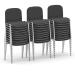 ISO Stacking Chair Charcoal Fabric Chrome Frame (Bundle of 30) BUND1463