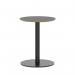 Brixworth 600mm Round Coffee Table Black Top Black Leg Disc Base Medium CB000005