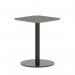 Brixworth 600mm Square Coffee Table Black Top Black Leg Disc Base Medium CB000013