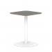 Brixworth 600mm Square Coffee Table Black Top White Leg Disc Base Medium CB000014