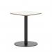 Brixworth 600mm Square Coffee Table White Top Black Leg Disc Base Medium CB000015