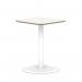 Brixworth 600mm Square Coffee Table White Top White Leg Disc Base Medium CB000016
