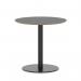 Brixworth 800mm Round Coffee Table Black Top Black Leg Disc Base Medium CB000021
