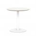 Brixworth 800mm Round Coffee Table White Top White Leg Disc Base Medium CB000024