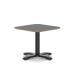 Brixworth 600mm Square Coffee Table Black Top Black Leg Cross Base Low CB000041
