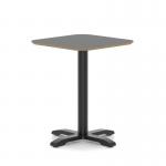 Brixworth 600mm Square Coffee Table Black Top Black Leg Cross Base Medium CB000045