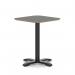 Brixworth 600mm Square Coffee Table Black Top Black Leg Cross Base Medium CB000045