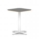 Brixworth 600mm Square Coffee Table Black Top White Leg Cross Base Medium CB000046