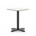 Brixworth 600mm Square Coffee Table White Top Black Leg Cross Base Medium CB000047