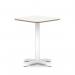 Brixworth 600mm Square Coffee Table White Top White Leg Cross Base Medium CB000048