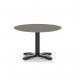 Brixworth 800mm Round Coffee Table Black Top Black Leg Cross Base Low CB000049