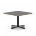 Brixworth 800mm Square Coffee Table Black Top Black Leg Cross Base Low CB000057
