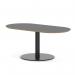 Brixworth 1200mm Oblong Coffee Table Black Top Black Leg Disc Base Low CB000065