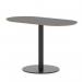 Brixworth 1200mm Oblong Coffee Table Black Top Black Leg Disc Base Medium CB000069