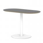 Brixworth 1200mm Oblong Coffee Table Black Top White Leg Disc Base Medium CB000070