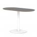 Brixworth 1200mm Oblong Coffee Table Black Top White Leg Disc Base Medium CB000070