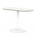 Brixworth 1200mm Oblong Coffee Table White Top White Leg Disc Base Medium CB000072
