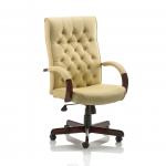 Chesterfield Executive Chair Cream Leather With Arms EX000005