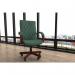 Chesterfield Executive Chair With Arms Green Leather EX000006