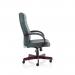 Chesterfield Executive Chair With Arms Green Leather EX000006