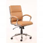 Classic Executive Chair Medium Back Tan With Arms EX000011