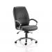 Dune Executive High Back Chair Black Bonded Leather With Arms EX000021