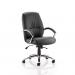 Dune Executive Medium Back Chair Black Bonded Leather With Arms EX000022