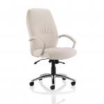 Dune Executive High Back Chair White Bonded Leather With Arms EX000023