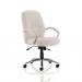 Dune Executive Medium Back Chair White Bonded Leather With Arms EX000024