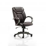 Galloway Executive Chair Brown Leather With Arms EX000032
