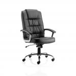 Moore Deluxe Executive Chair Black Leather With Arms EX000045