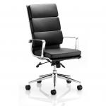 Savoy Executive High Back Chair Black Bonded Leather With Arms EX000067