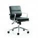 Savoy Executive Medium Back Chair Black Bonded Leather With Arms EX000069