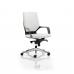 Xenon Executive Black Shell Medium Back White Leather With Arms EX000088