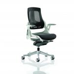 Zure Executive Chair White Shell Charcoal Mesh With Arms EX000111