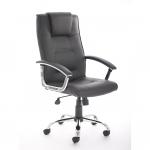 Thrift Executive Chair Black Soft Bonded Leather With Padded Arms EX000163