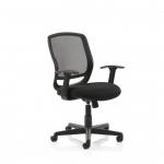 Mave Task Operator Chair Black Mesh With Arms Black Seat EX000193