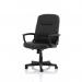 Hague Black Leather Executive Chair With Fixed Arms EX000202