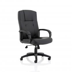Cheap Stationery Supply of Compton Black Leather Executive Chair Office Statationery