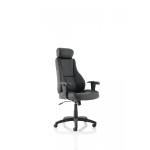 Winsor Black Leather Chair With Headrest EX000213