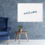 This photo showcases the Franken GmbH Drywipe Boards Whiteboard X-tra.Line. It measures 90 x 60 CM and is non-magnetic. The board is a crisp white color and features a smooth surface for writing and erasing. The edges are framed with a sturdy, silver aluminum trim. The X-tra.Line logo is prominently displayed in the bottom corner. Perfect for any workspace or classroom setting.