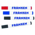 Board Markers Refillable Line Width 2-6mm 2 x Black 1 Each In Red And Blue 4 Pieces FR0184