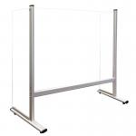 Counter and Desk Protection Screen with side panels, acrylic glass, 80 x 65 cm FR1301